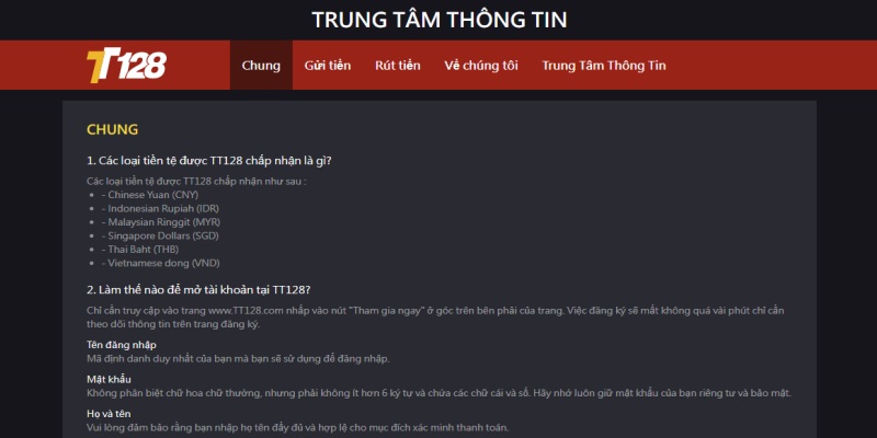 Trung tâm thông tin TT128 3 Trung tâm thông tin TT128